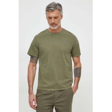 Pepe Jeans tricou din bumbac Jacko barbati, culoarea verde, neted