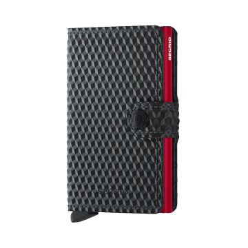 Secrid portofel de piele Cubic Black-Red culoarea negru
