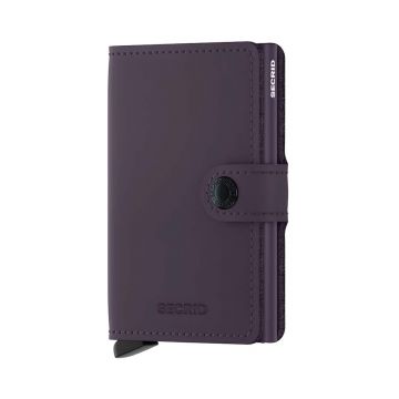 Secrid portofel de piele Miniwallet Matte Dark Purple culoarea violet