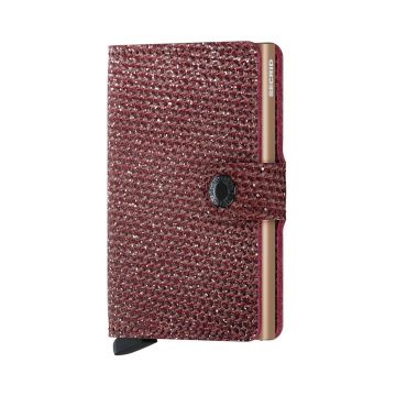 Secrid portofel de piele Miniwallet Sparkle Red culoarea rosu