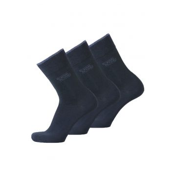 Set de sosete lungi din amestec de bumbac organic - 3 perechi - Albastru inchis