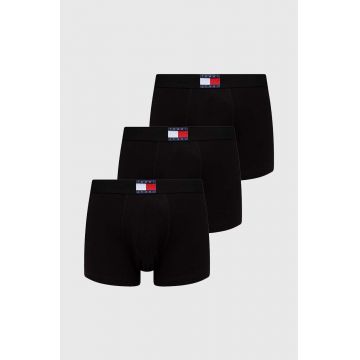 Tommy Jeans boxeri 3-pack barbati, culoarea negru