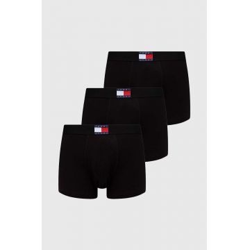 Tommy Jeans boxeri 3-pack bărbați, culoarea negru UM0UM03156