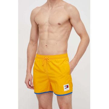 Tommy Jeans pantaloni scurti de baie culoarea portocaliu