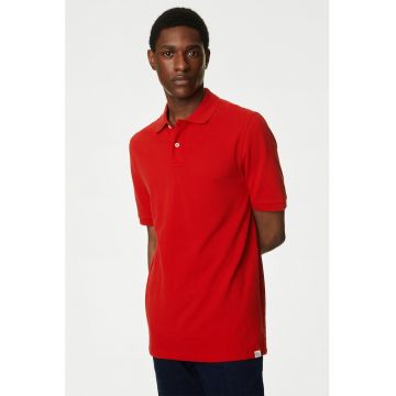 Tricou polo din pique de bumbac