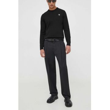 Won Hundred pantaloni bărbați, culoarea negru, drept 2855-14200