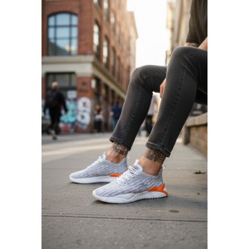 Adidasi barbati  gri din panza L3083 N9-4