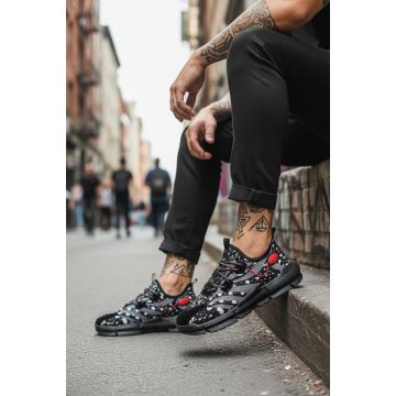 Adidasi barbati  negri din panza DH52 T5-3