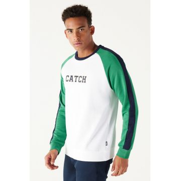 Bluza de trening cu decolteu la baza gatului si maneci raglan Bluza de trening cu decolteu la baza gatului si maneci raglan
