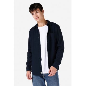 Camasa de bumbac cu buzunar pe piept Camasa de bumbac cu buzunar pe piept