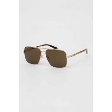 Gucci ochelari de soare barbati, culoarea auriu