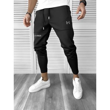 Pantaloni de trening conici negri B9869 Z15-3