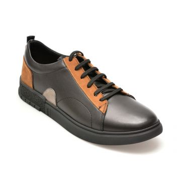 Pantofi OTTER negri, 239715, din piele naturala