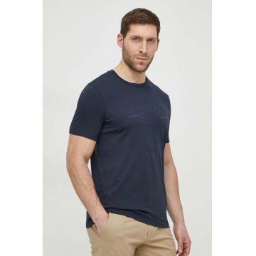 Joop! tricou din bumbac Alerio barbati, culoarea albastru marin, cu imprimeu, 30042432 10017941