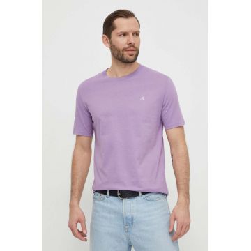 Marc O'Polo tricou din bumbac barbati, culoarea violet, neted