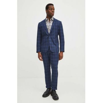 Medicine pantaloni bărbați, culoarea bleumarin, mulată