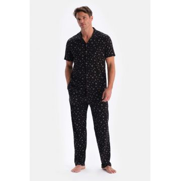 Pijama din amestec de modal cu model