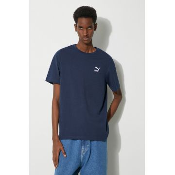 Puma tricou din bumbac bărbați, culoarea bleumarin, cu imprimeu 625414
