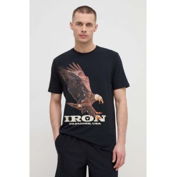 Under Armour tricou de antrenament Project Rock culoarea negru, cu imprimeu