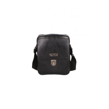 Geanta crossbody de piele ecologica cu buzunar frontal