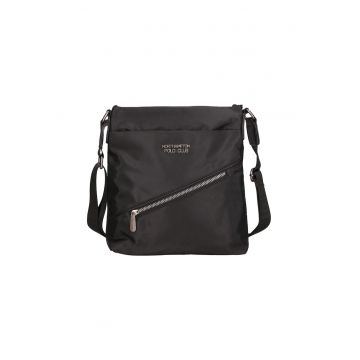 Geanta crossbody de piele ecologica cu buzunare exterioare