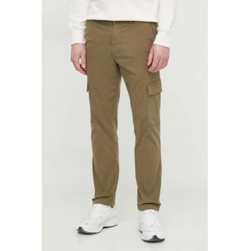 Pepe Jeans pantaloni barbati, culoarea verde, cu fason cargo