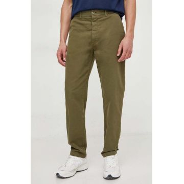 Pepe Jeans pantaloni barbati, culoarea verde, drept