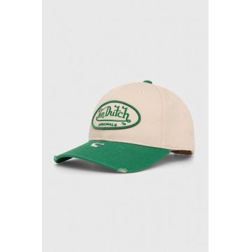 Von Dutch șapcă de baseball din bumbac culoarea verde, cu imprimeu