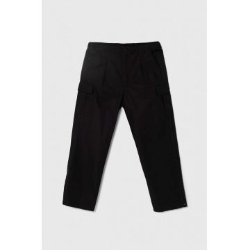 adidas Originals pantaloni de bumbac culoarea negru, cargo IR7737