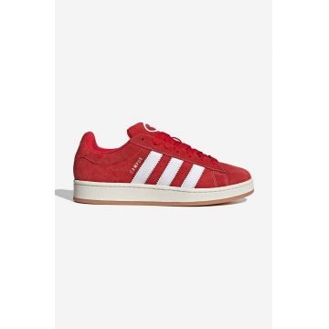 adidas Originals sneakers din piele întoarsă Campus 00S culoarea roșu, H03474 H03474-red