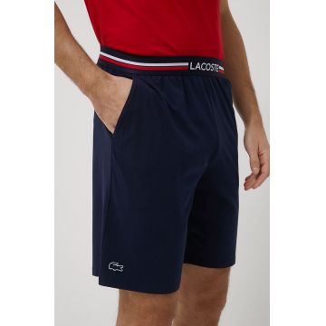 Lacoste pantaloni scurti barbati, culoarea albastru marin, melanj