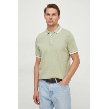 Michael Kors polo de bumbac culoarea verde, neted