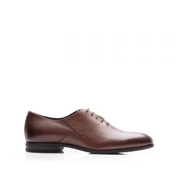 Pantofi eleganți bărbați din piele naturală, Leofex - 976 Red Wood Box