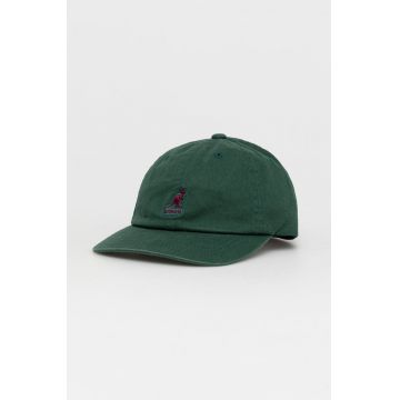 Kangol șapcă culoarea verde, material uni K5165HT.AL351-AL351