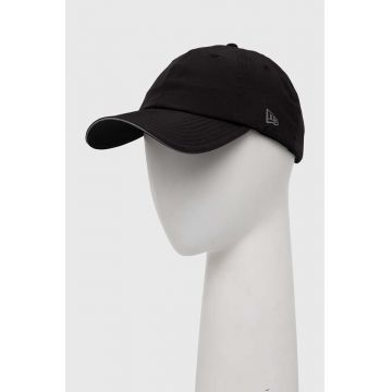 New Era sapca culoarea negru, neted