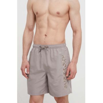 Superdry pantaloni scurti de baie culoarea bej Superdry pantaloni scurti de baie culoarea bej