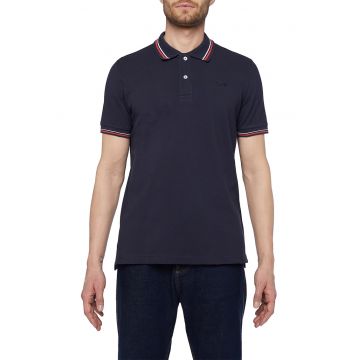 Tricou polo de bumbac cu aspect pique