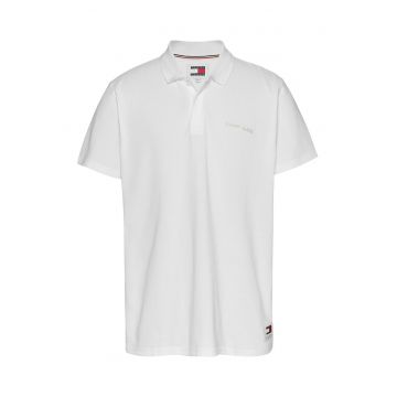 Tricou polo regular fit din material pique