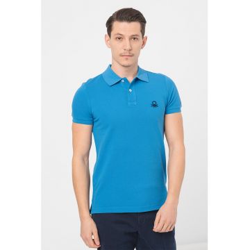 Tricou polo slim fit din bumbac