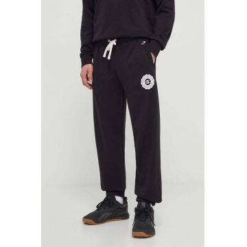 Champion pantaloni de trening culoarea negru, cu imprimeu 219849