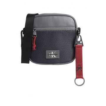 Geanta crossbody de piele ecologica cu logo