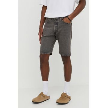 Levi's pantaloni scurti jeans barbati, culoarea gri
