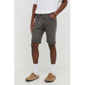 Levi's pantaloni scurti din bumbac culoarea gri