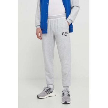 Puma pantaloni de trening SQUAD culoarea gri, cu imprimeu 625429