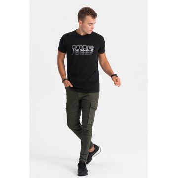 Tricou cu imprimeu logo - Negru