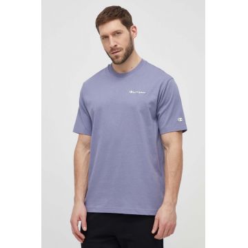 Champion tricou din bumbac bărbați, culoarea violet, uni 219787