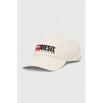 Diesel șapcă de baseball din bumbac culoarea bej, cu imprimeu A11356.0PFAA