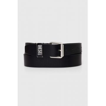 Diesel curea de piele bărbați, culoarea negru X09797.PR227