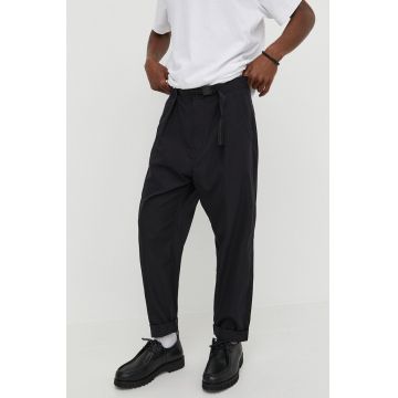 G-Star Raw pantaloni barbati, culoarea negru, drept