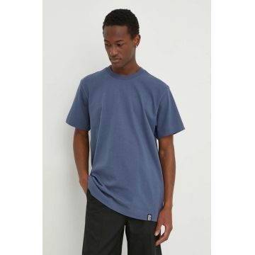 G-Star Raw tricou din bumbac culoarea albastru marin, neted